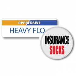 Heavy FLO Oppressive - Parody Flo from Progressive Badge and Button